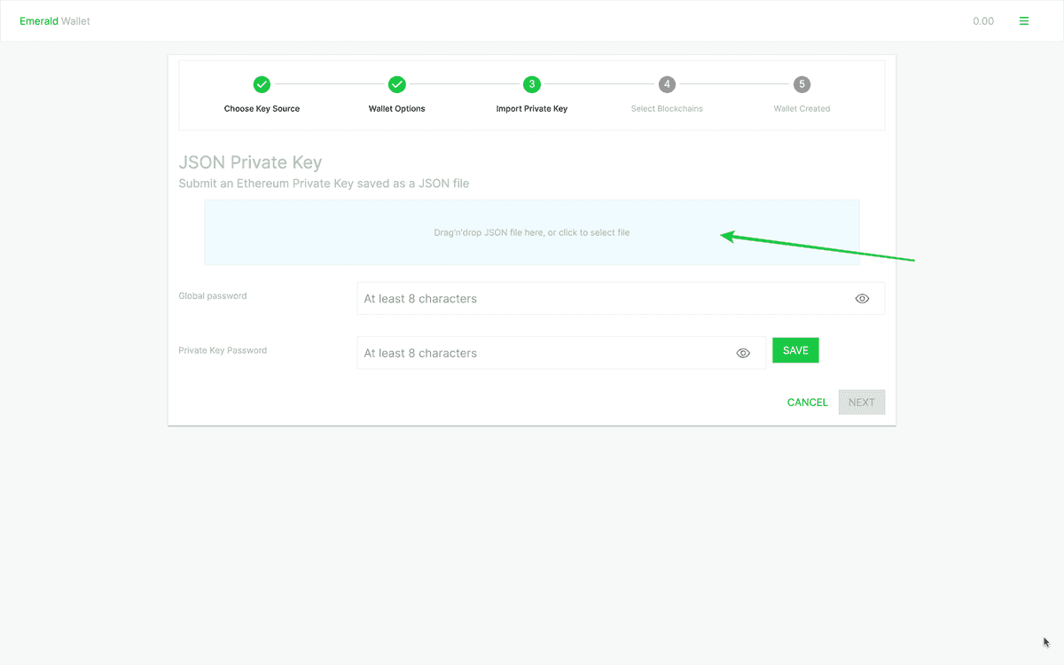Upload your JSON file.