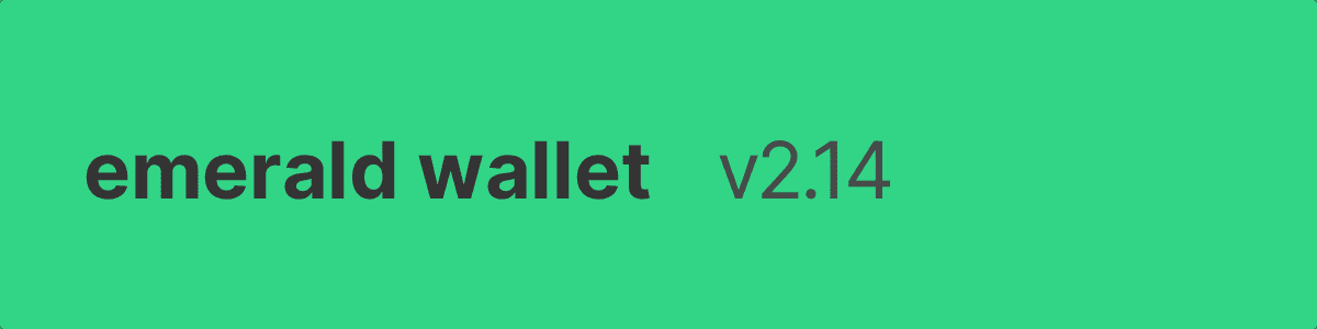 Image for Emerald Wallet v2.14 released