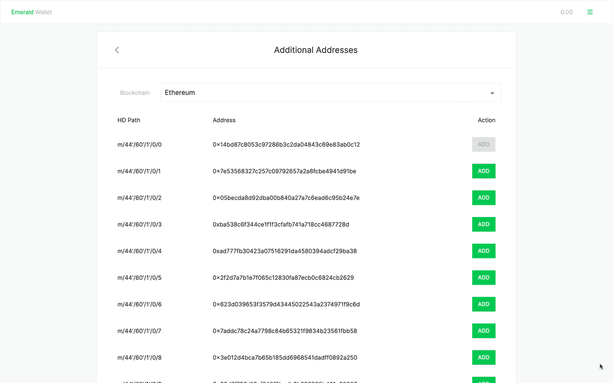 Create more addresses.