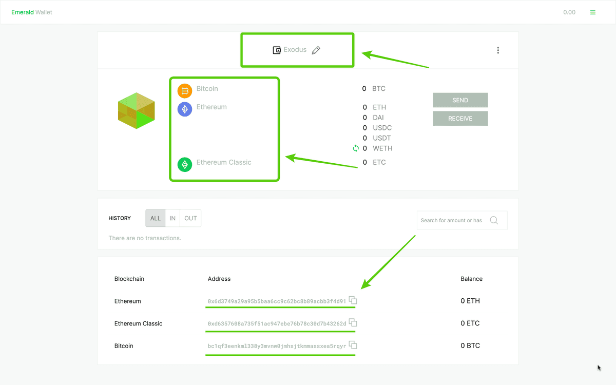 See your imported wallet.