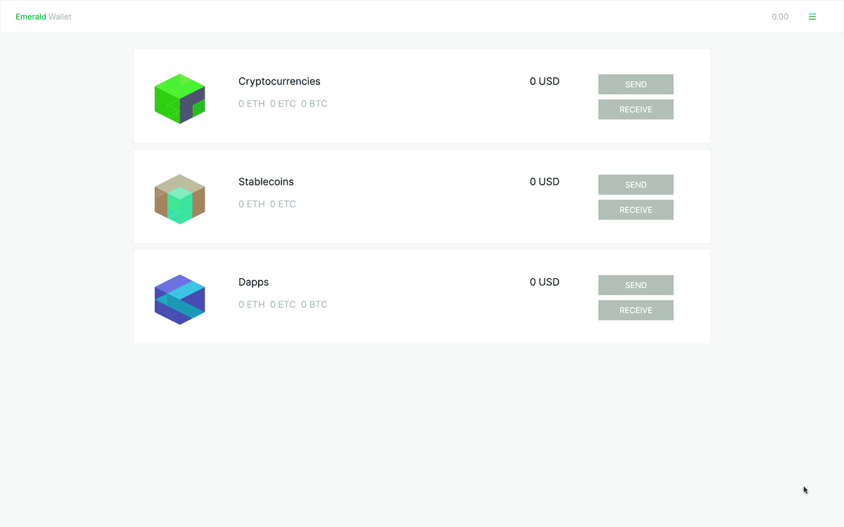 Wallets with stablecoins.